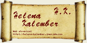 Helena Kalember vizit kartica